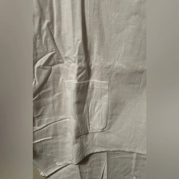 NIB 2X E Retro White pocket bell sleeve handkerchief top - Picture 4 of 10